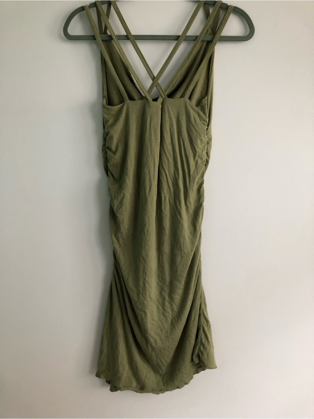 Y2K Gypsy Forest Fairy Boho Nomads Bamboo Hemp Strappy Asymmetrical Pixie Dress - Picture 9 of 16